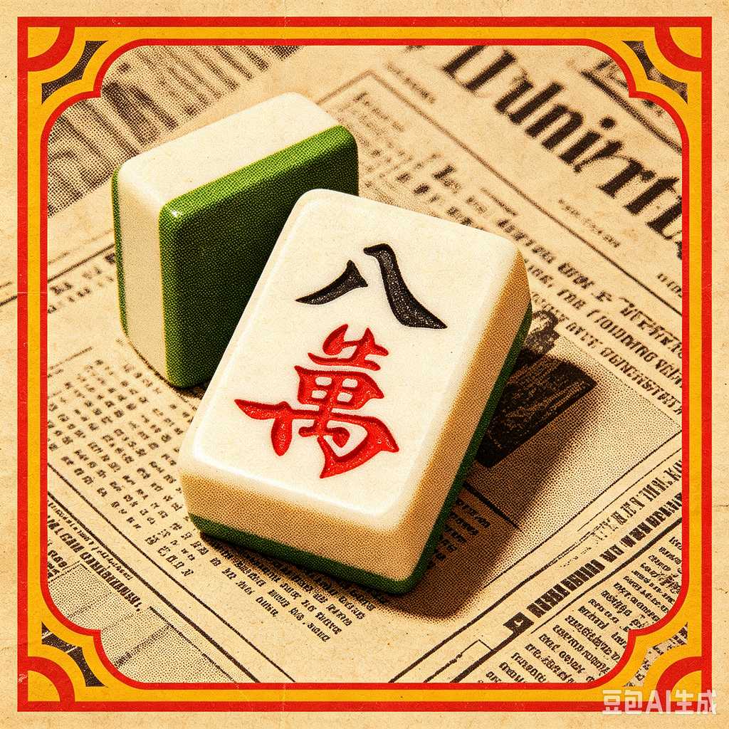 unique text mahjong tiles design